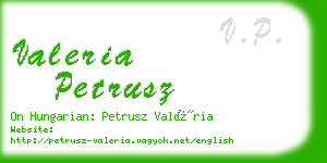 valeria petrusz business card